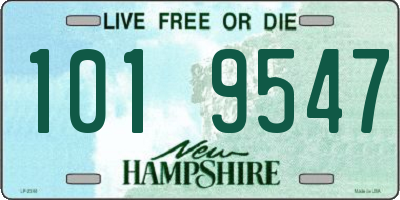 NH license plate 1019547