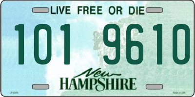 NH license plate 1019610