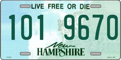 NH license plate 1019670