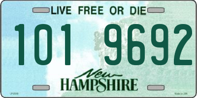 NH license plate 1019692