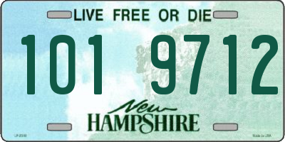 NH license plate 1019712