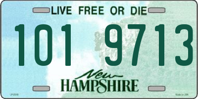 NH license plate 1019713