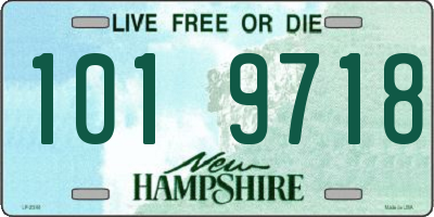 NH license plate 1019718