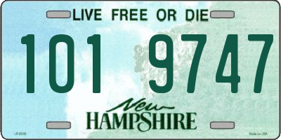 NH license plate 1019747