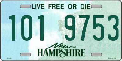 NH license plate 1019753