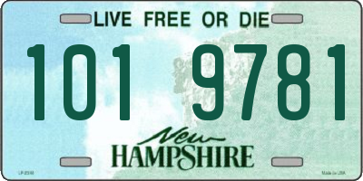 NH license plate 1019781