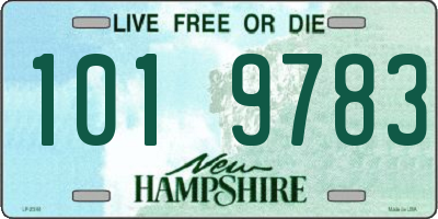 NH license plate 1019783
