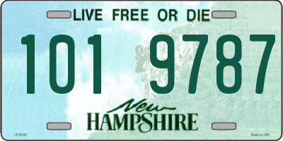 NH license plate 1019787