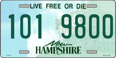 NH license plate 1019800