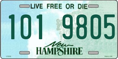 NH license plate 1019805