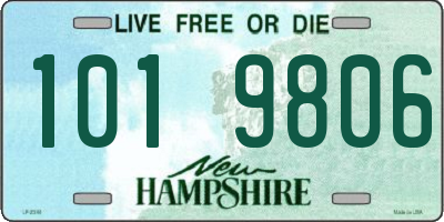 NH license plate 1019806