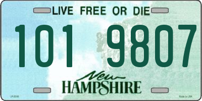 NH license plate 1019807