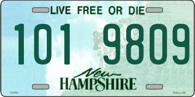 NH license plate 1019809
