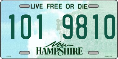 NH license plate 1019810