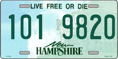 NH license plate 1019820