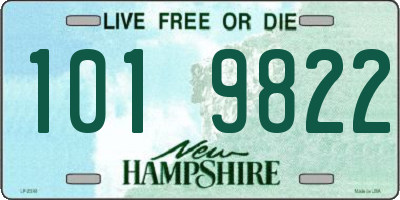 NH license plate 1019822