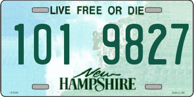 NH license plate 1019827