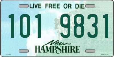 NH license plate 1019831