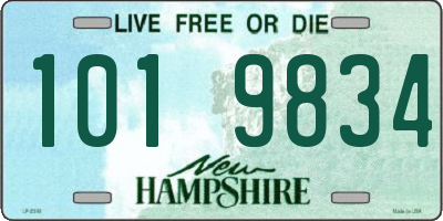 NH license plate 1019834