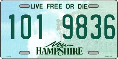 NH license plate 1019836