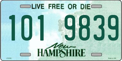 NH license plate 1019839