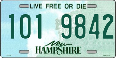 NH license plate 1019842