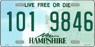 NH license plate 1019846