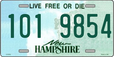 NH license plate 1019854