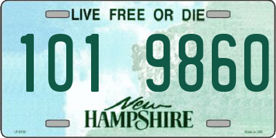 NH license plate 1019860