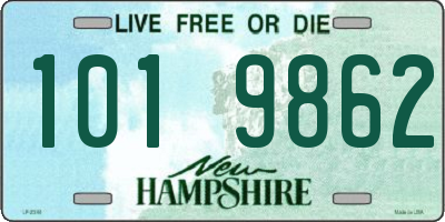 NH license plate 1019862