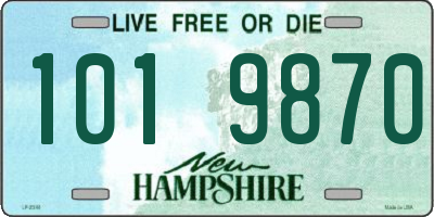 NH license plate 1019870