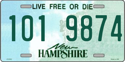 NH license plate 1019874