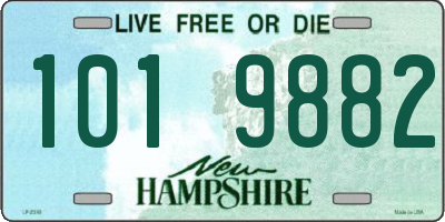 NH license plate 1019882