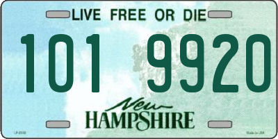 NH license plate 1019920