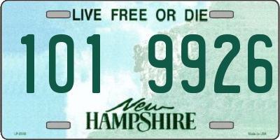 NH license plate 1019926