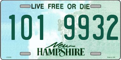 NH license plate 1019932