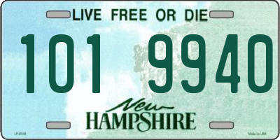 NH license plate 1019940