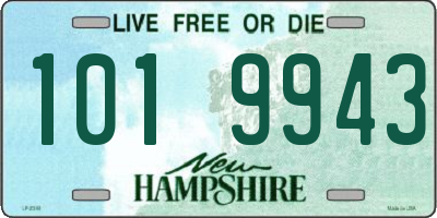 NH license plate 1019943