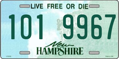 NH license plate 1019967