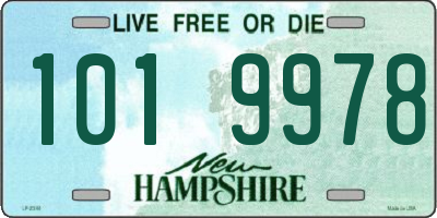 NH license plate 1019978