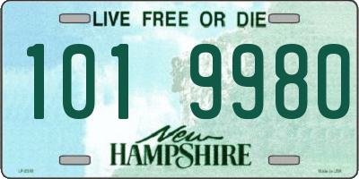 NH license plate 1019980