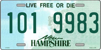 NH license plate 1019983