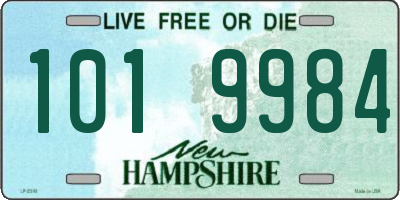 NH license plate 1019984