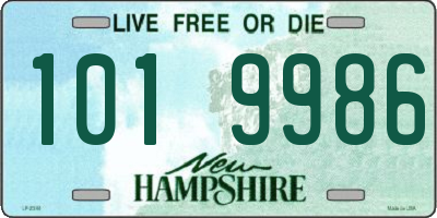 NH license plate 1019986