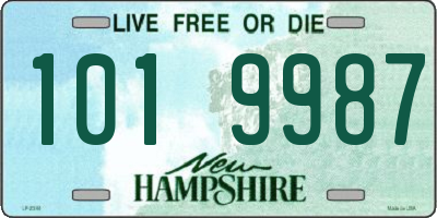 NH license plate 1019987