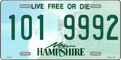 NH license plate 1019992