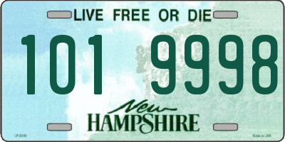 NH license plate 1019998