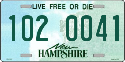 NH license plate 1020041