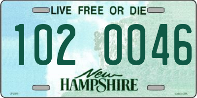 NH license plate 1020046