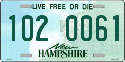 NH license plate 1020061